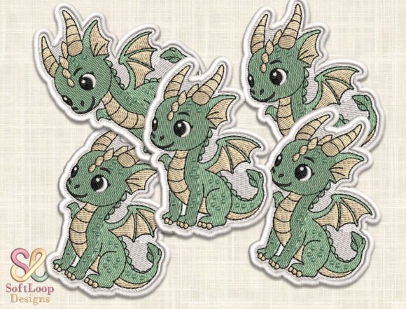 Cartoon Dragon Patch Embroidery Design Review