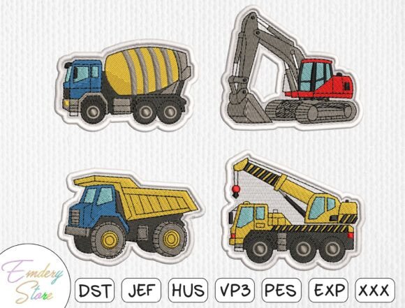 Construction Vehicles Embroidery Patch Review