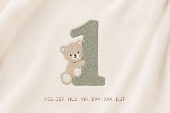 Cute Teddy Bear Number 1 Embroidery Review