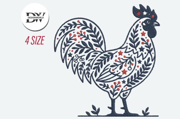 Patriotic Rooster Embroidery Design Review